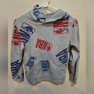 NBA Gray Hoodie with Red and Blue Logos